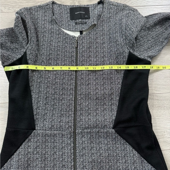 Maison Scotch Women's Blazer Jacket Full Zip Cotton Wool Blend Gray Black - Picture 8 of 8